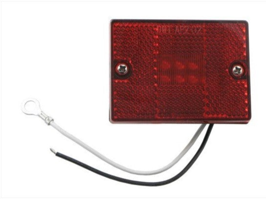 Optronics LED Trailer Clearance or Side Marker Light w/ Reflector - 6 Diodes - Square - Red Lens (#MCL-36RB)
