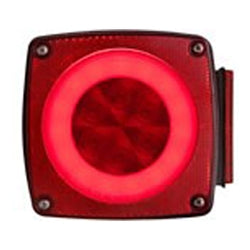 Glolight LED Combination Tail Light for Trailers under 80" Wide - Square - Red - Driver Side(#STL109RB)
