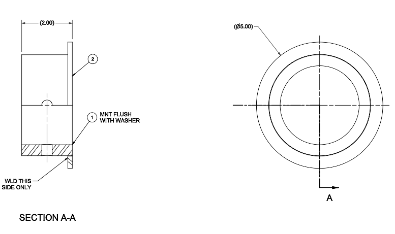 1000924 - Weld Collar Reel Lock 3" Shaft