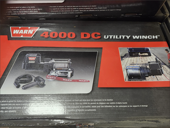 WINCH ELECTRIC 4000 LBS 12V