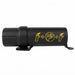1007271 black cylindrical document holder with mounting feet, removable cap and yellow instruction symbols