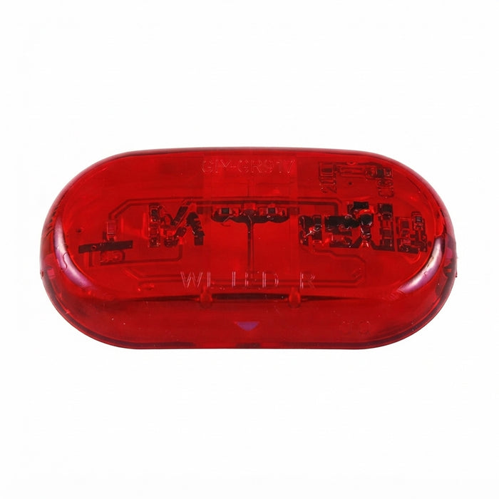 135R - Oblong Marker Clearance Incandescent Light Only - Red