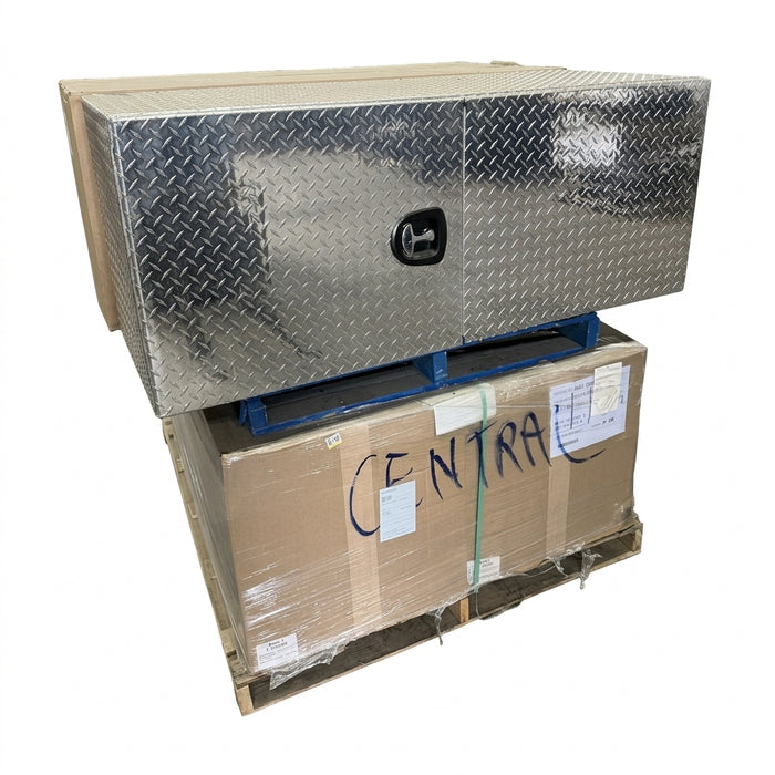 1702250 - Aluminum Diamond Plate Underbody Tool Box - Double Door