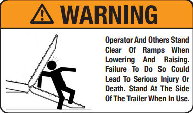 2001155 - Safety Ramp Use Decal — Felling Trailers Parts Store