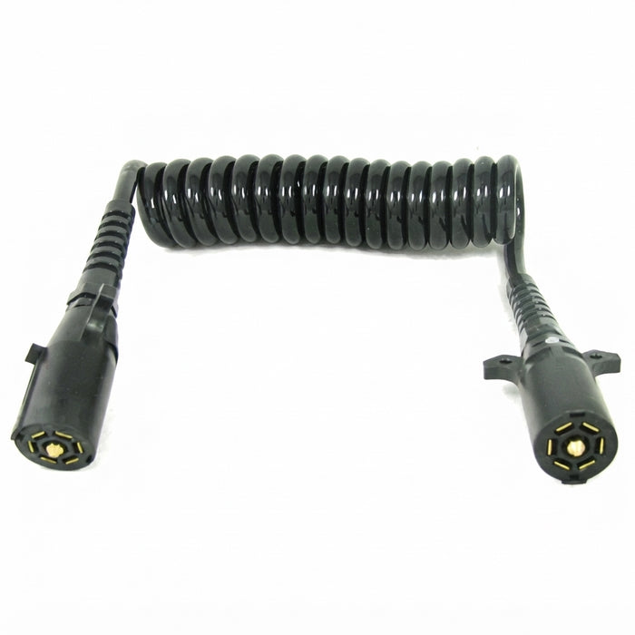 2012089 - Plug Dual Male 7 Pole RV, 6' Coil Cable