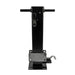 2018067 black 12K side-wind trailer jack with mounting plate and drop-leg pin, front view