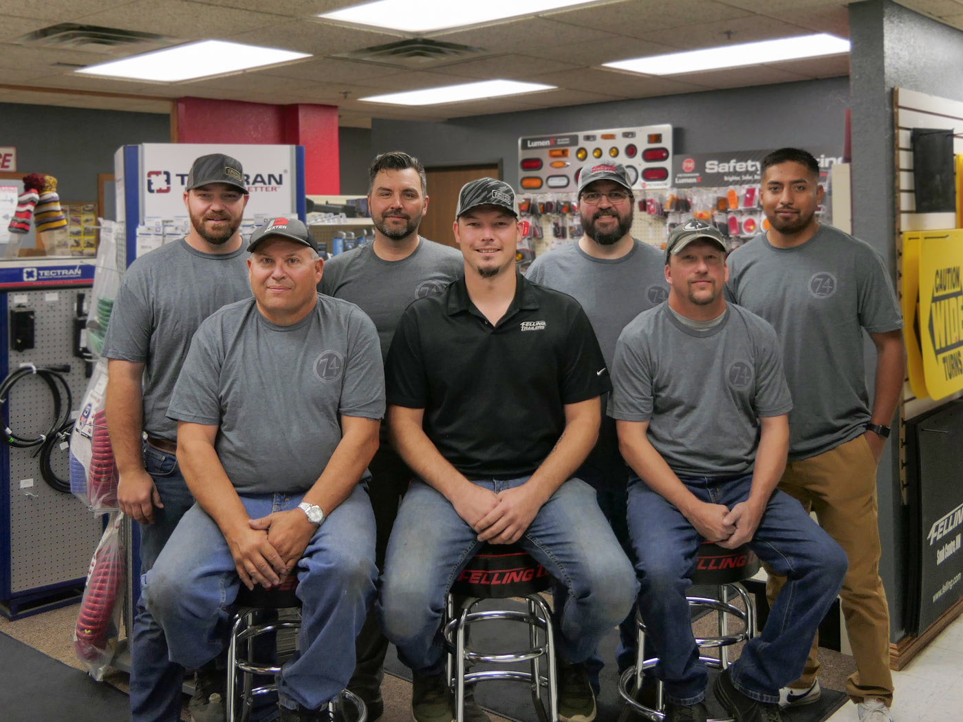 Felling trailer parts and service team