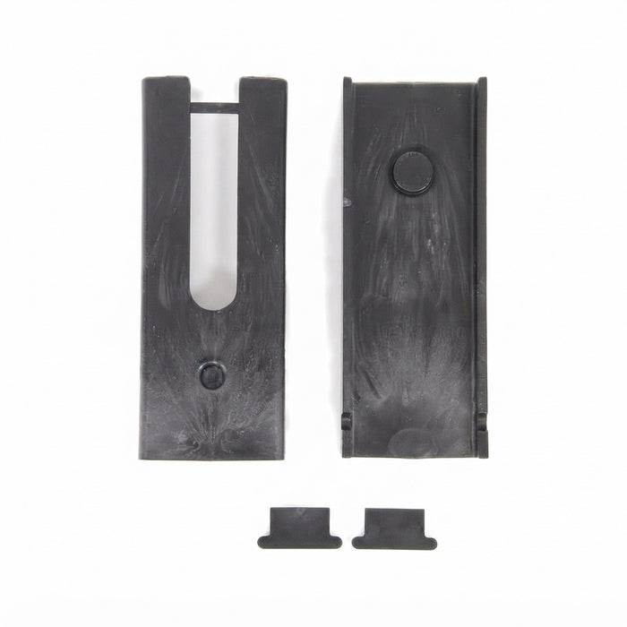 5942 nylon actuator slide repair kit with two black slide plates and two small plugs