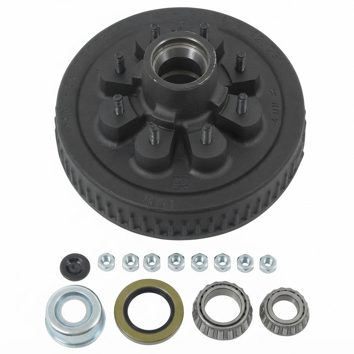 8-219-4UC3-EZ - 8 on 6.5" E-Z Lube Hub & Drum Kit