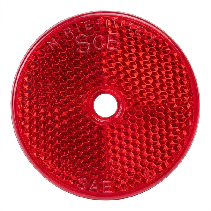 B477R - 2-3/8" Trailer Red Round Reflector