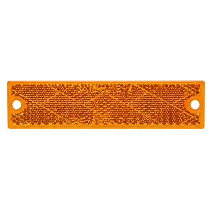 B484A - Amber Rectangular Reflector w/ Chrome Bezel