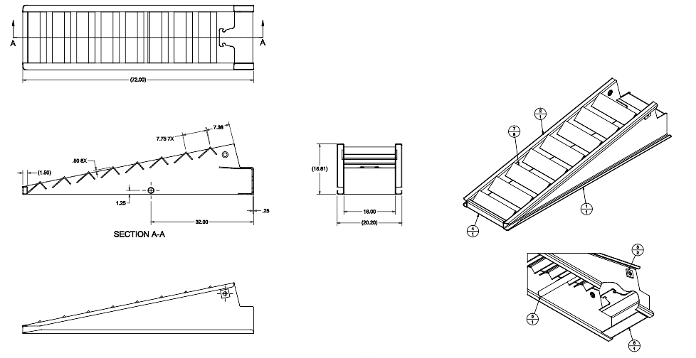 Loading Ramp Plastic Guide Parts Trailer Ramp Components | Hinges, Locks, Pins, Brackets & More ...