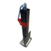 JW-1000 black 7K top-wind trailer jack showing four-bolt mounting plate, rear view