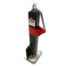 JW-1000 black 7K top-wind trailer jack with footplate and folded crank handle, front view