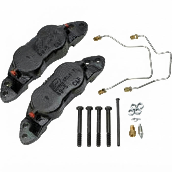 K71-630 hydraulic disc brake calipers with brake lines, fittings and mounting hardware