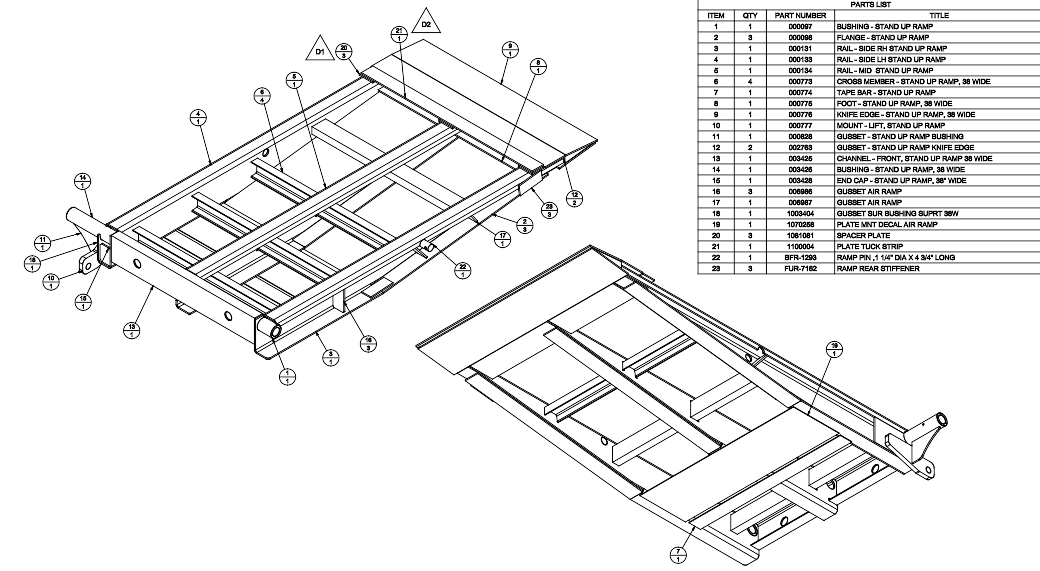 Lift Ramp Sub Assembly SUR-0003 - 38