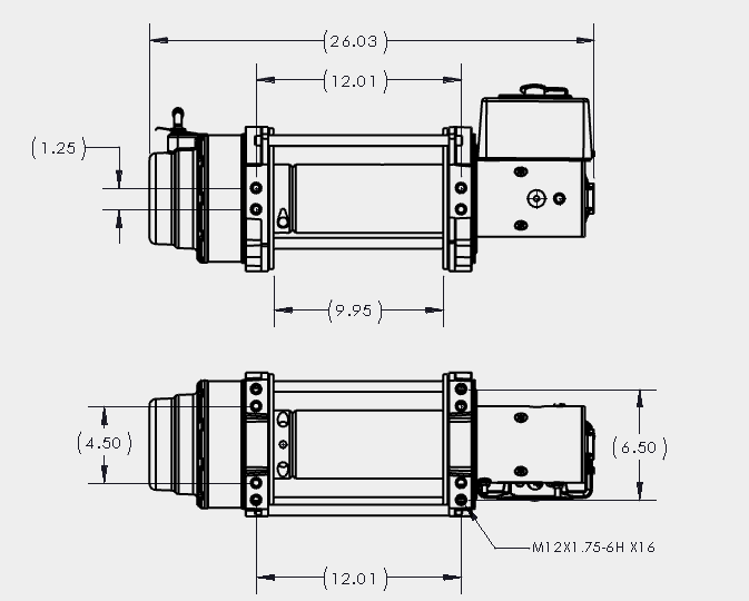 12K WARN ELECTRIC WINCH