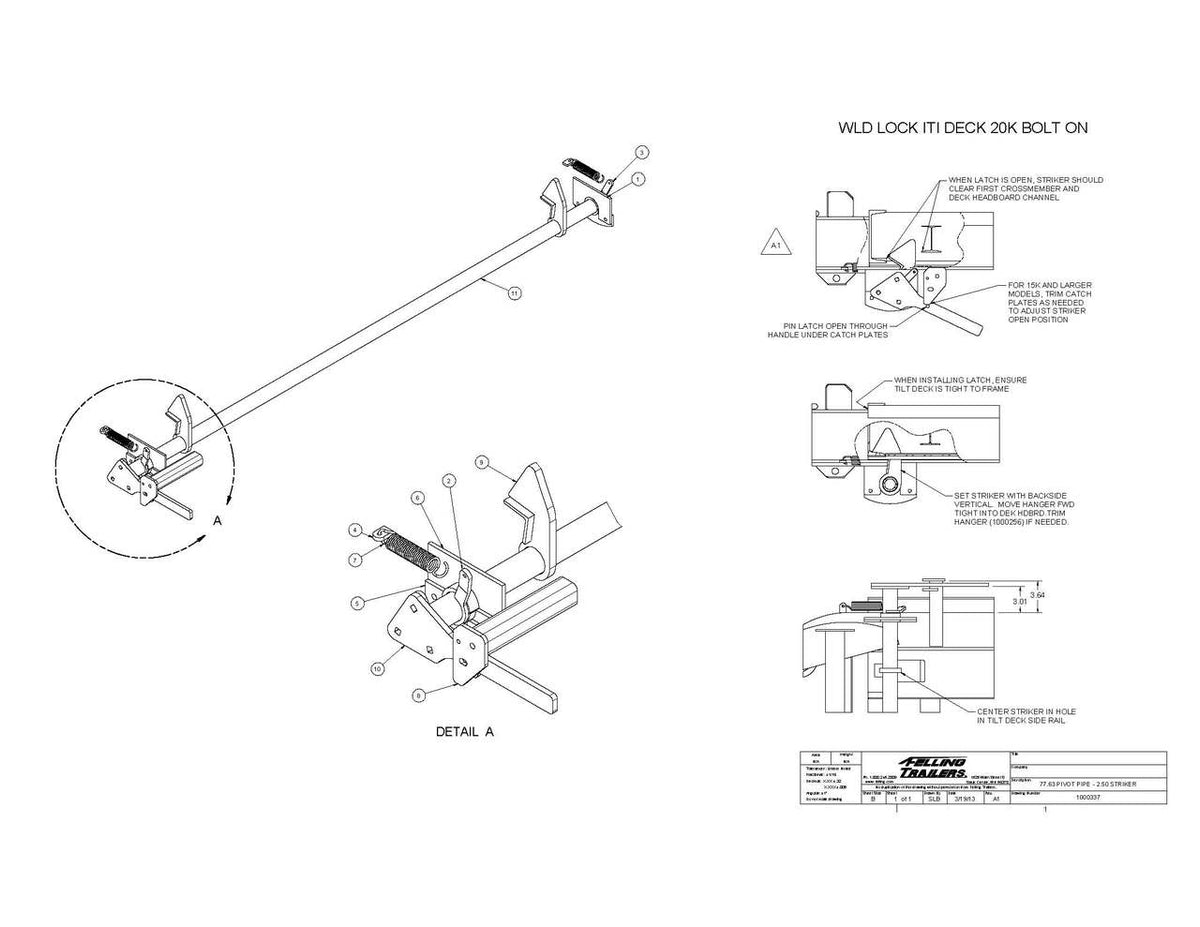 1000337 WLD LOCK ITI DECK 20K BOLT ON — Felling Trailers Parts Store