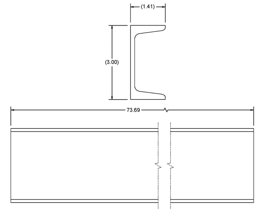 1001943 - CROSSMEMBER SHACKLE PAN 74 ID