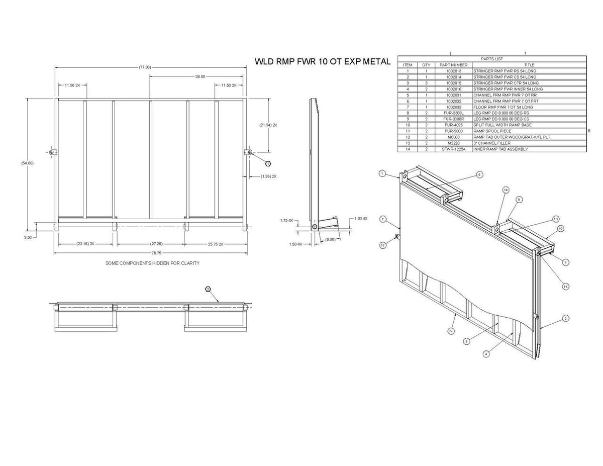 1002624 - Weld Ramp Forward — Felling Trailers Parts Store