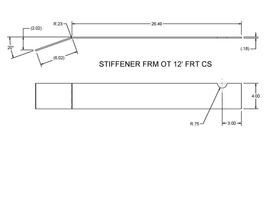 Stiffener Frame 1002956 - 12' Front Stiffener Frame — Felling Trailers Parts Store