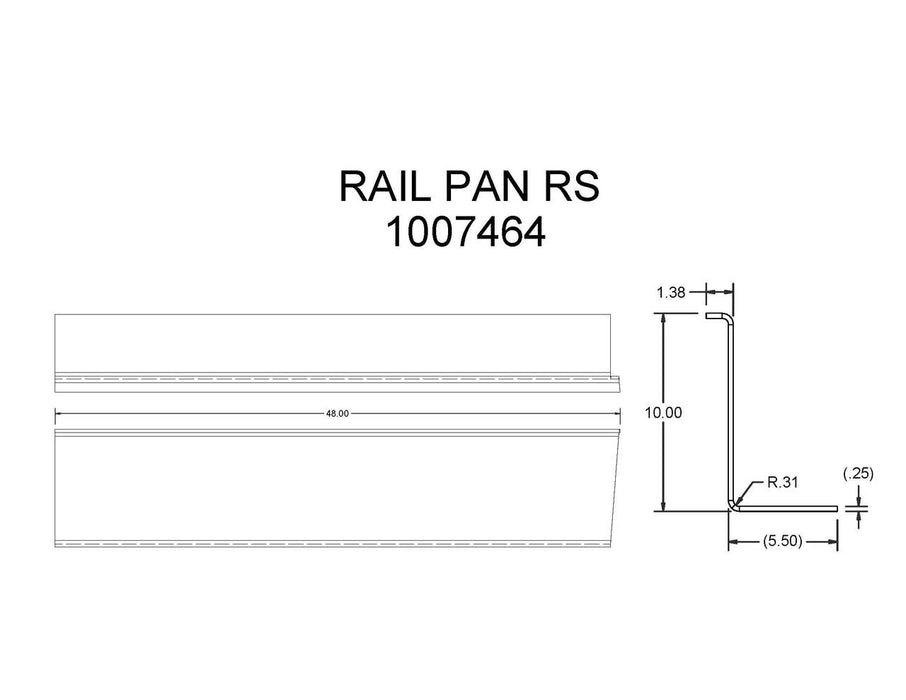 1007464   (FT12T)   RAIL PAN RS