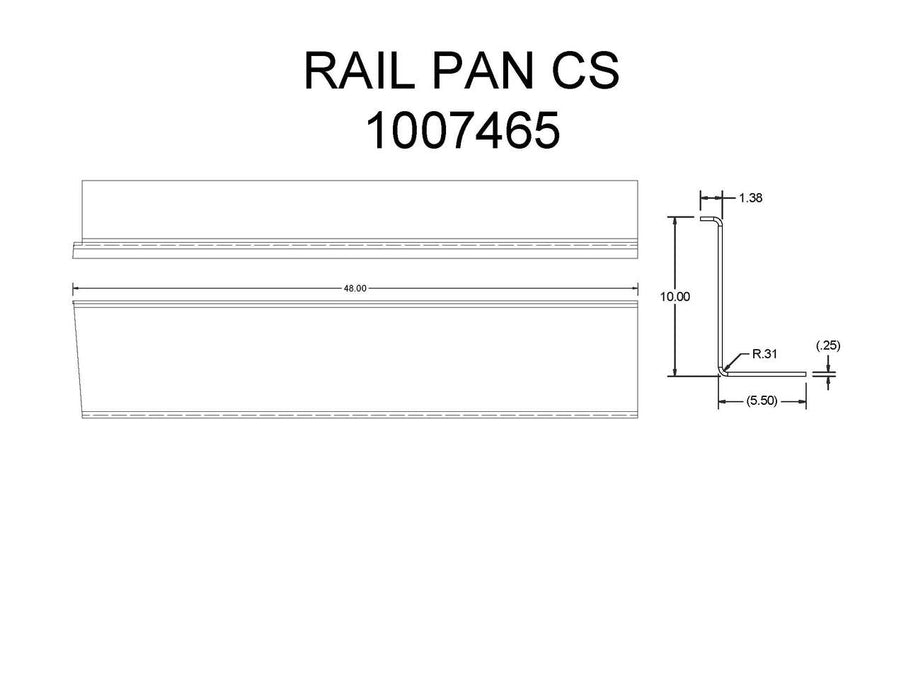 1007465   (FT12T)   RAIL PAN CS
