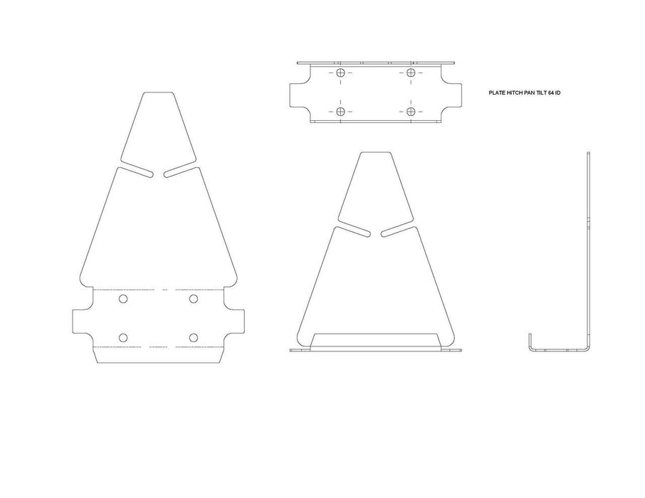 1007988 - PLATE HITCH PAN TILT 64 ID