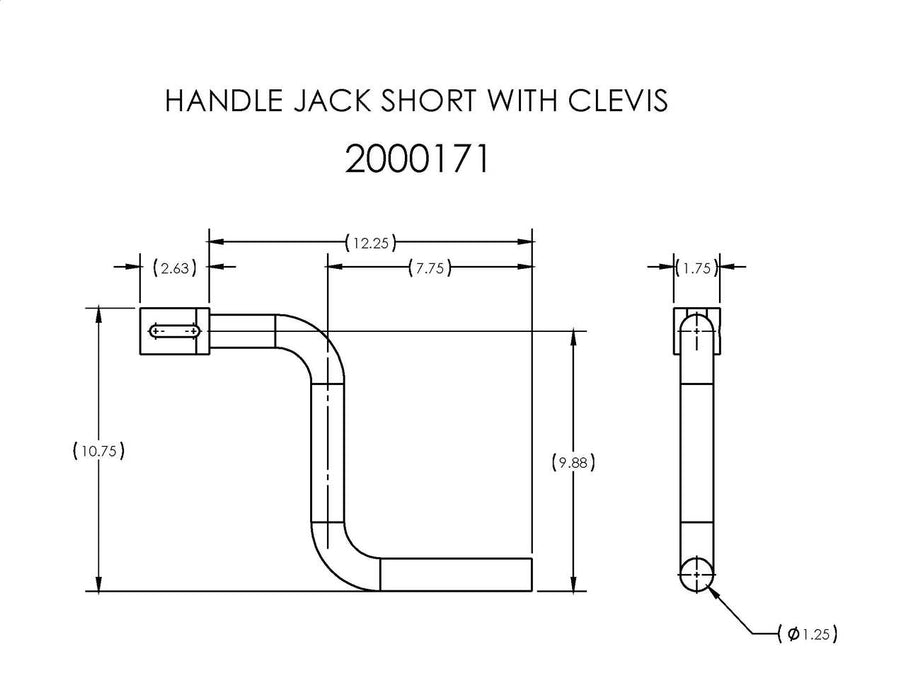 2000171 - SHORT JACK HANDLE WITH CLEVIS