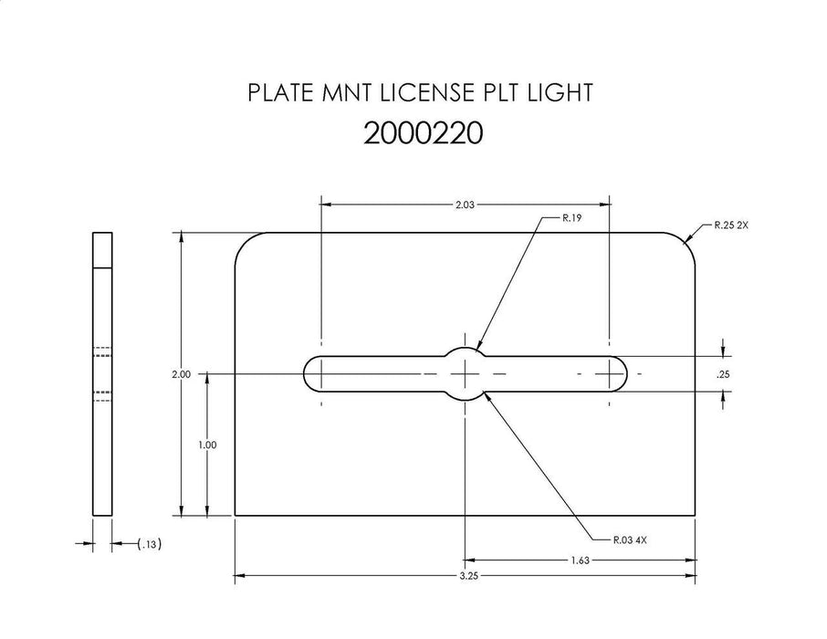 2000220   (FT-12I)   PLATE MNT LICENSE PLT LIGHT