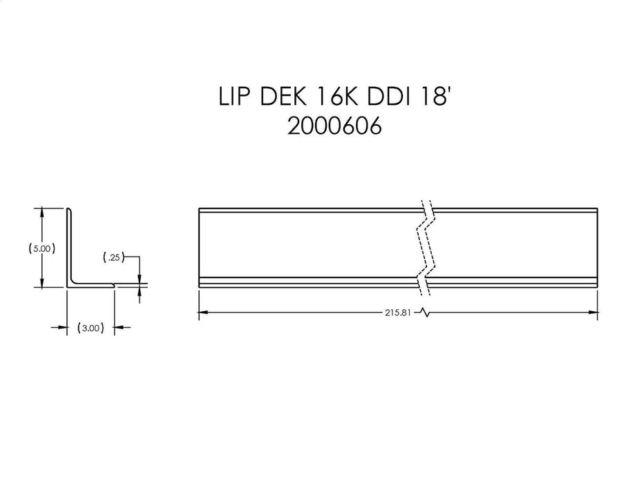 2000606   (FT-16I)   LIP DEK 16K DDI 18'
