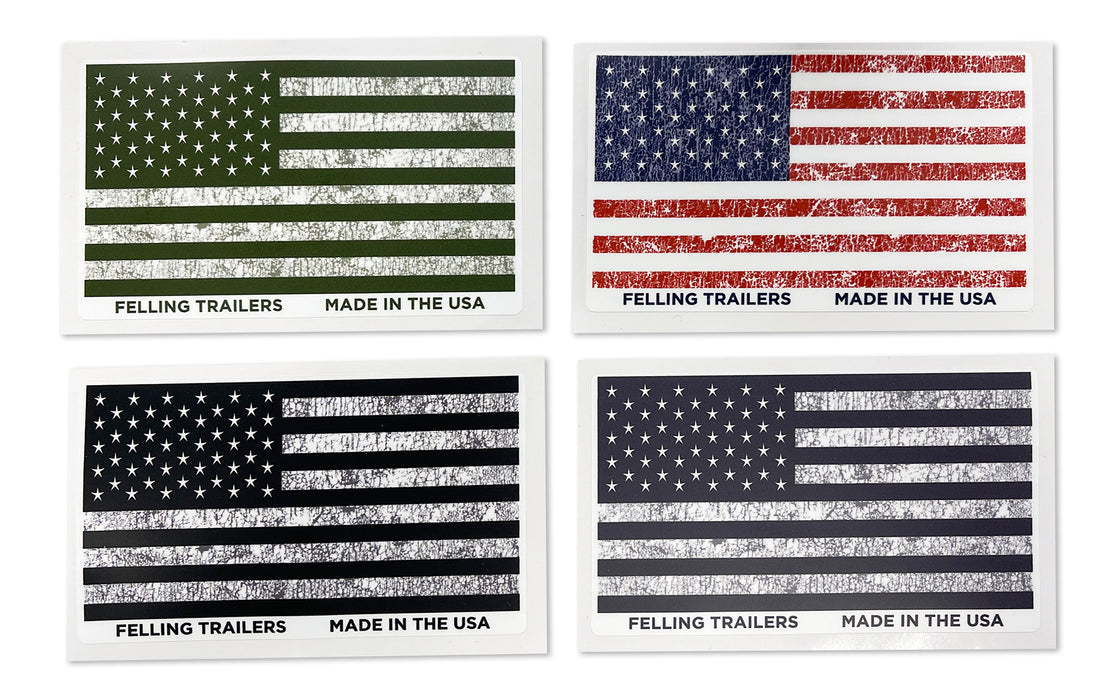 FELLING "MADE IN THE USA" FLAG DECAL SET
