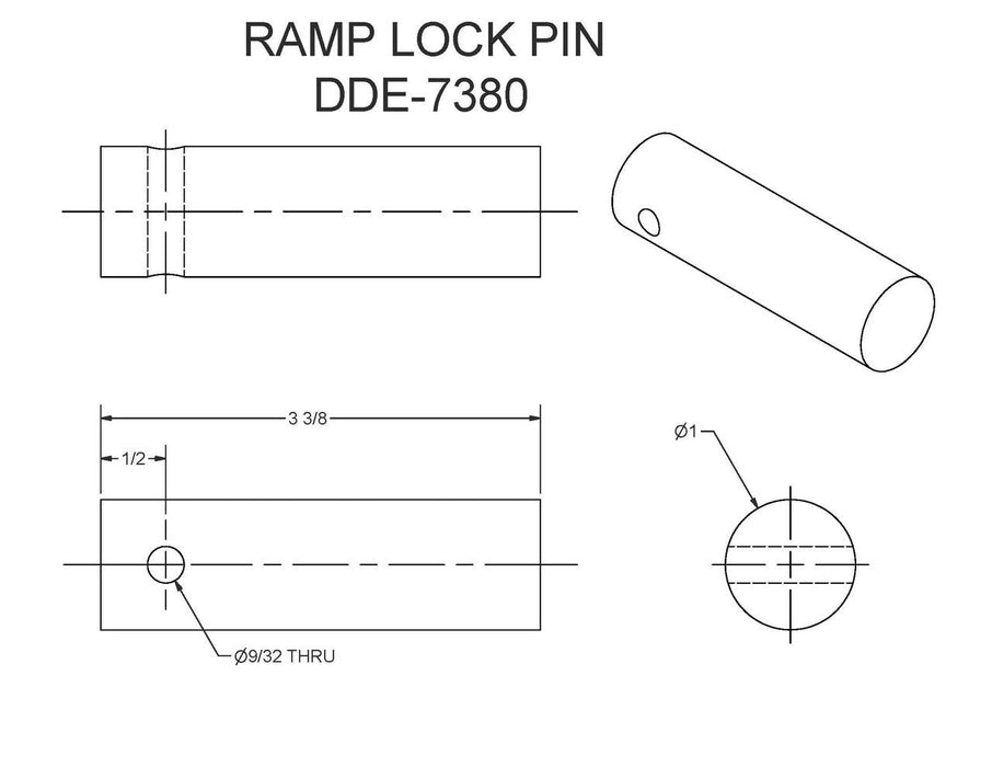 DDE-7380 - RAMP LOCK PIN FELLING TRAILERS