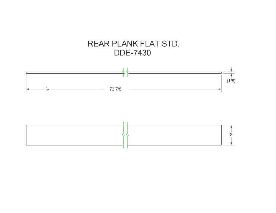 DDE-7430   (FT20IT-I)   REAR PLANK FLAT STD.