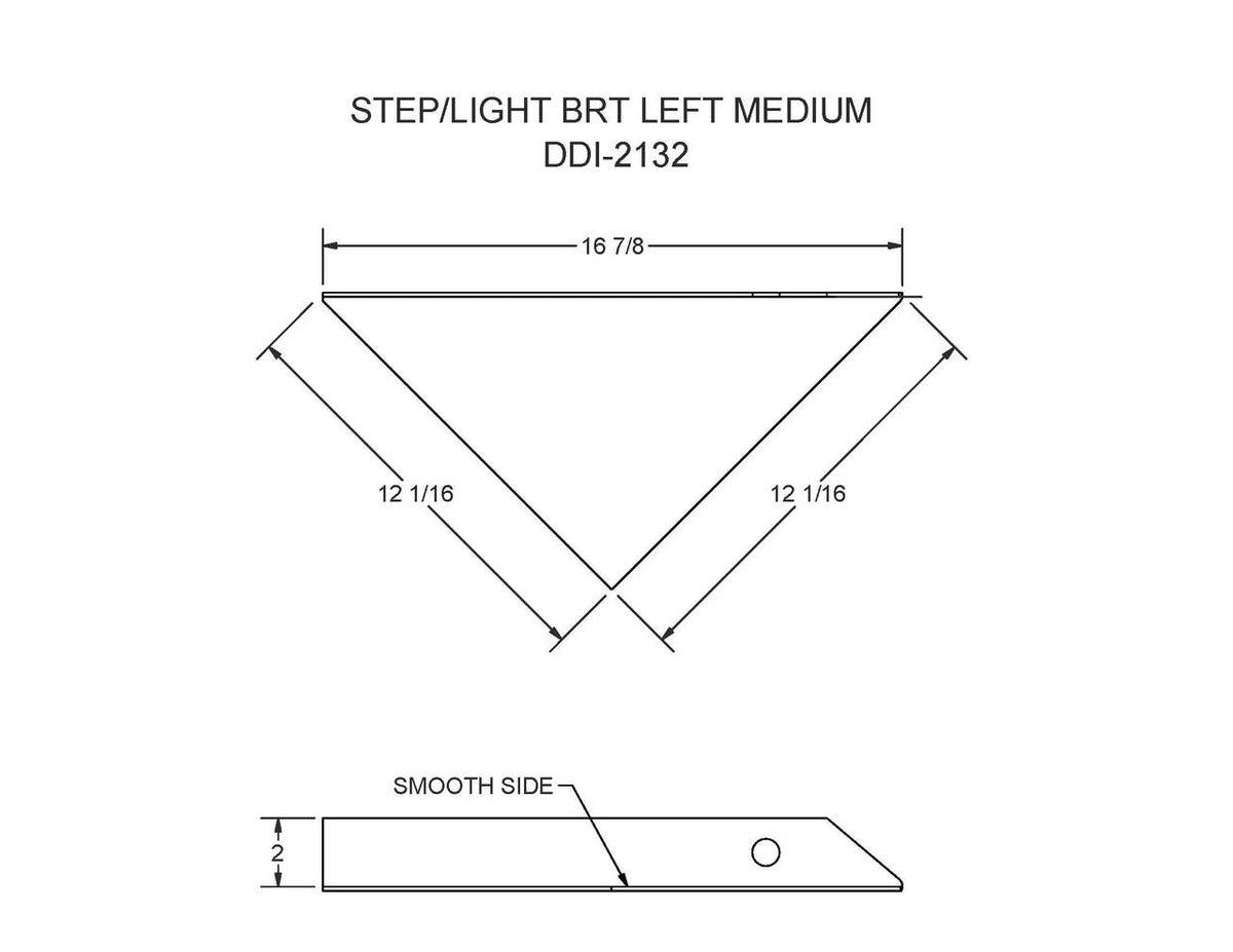 DDI2132 (FT12I) STEP/LIGHT BRT LEFT MEDIUM — Felling Trailers Parts Store
