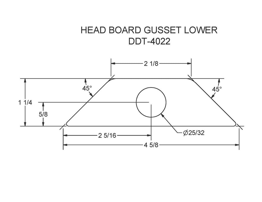 DDT-4022 - HEAD BOARD GUSSET LOWER