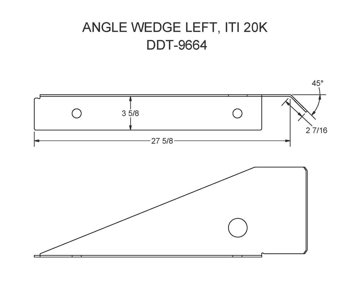 DDT9664 (FT20ITI) ANGLE WEDGE LEFT, ITI 20K — Felling Trailers Parts