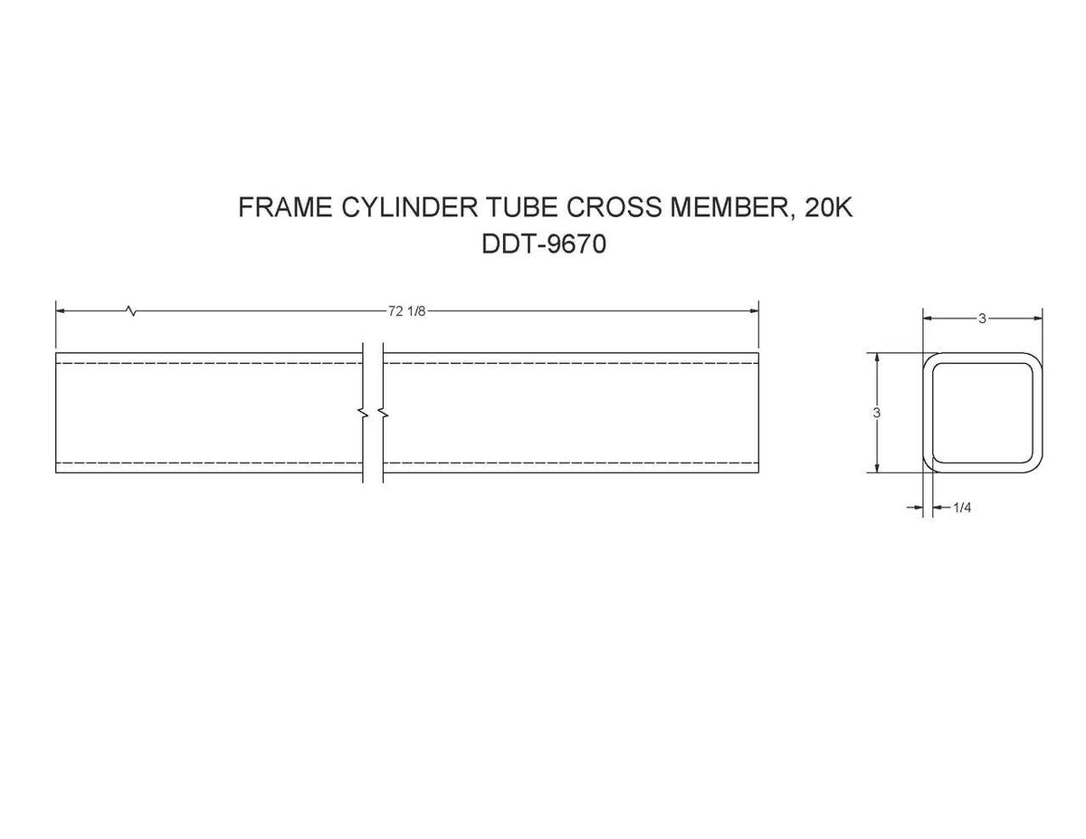 DDT9670 (FT20ITI) FRAME CYLINDER TUBE CROSS MEMBER, 20K — Felling