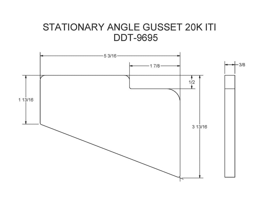 DDT-9695   (FT20IT-I)   STATIONARY ANGLE GUSSET 20K ITI