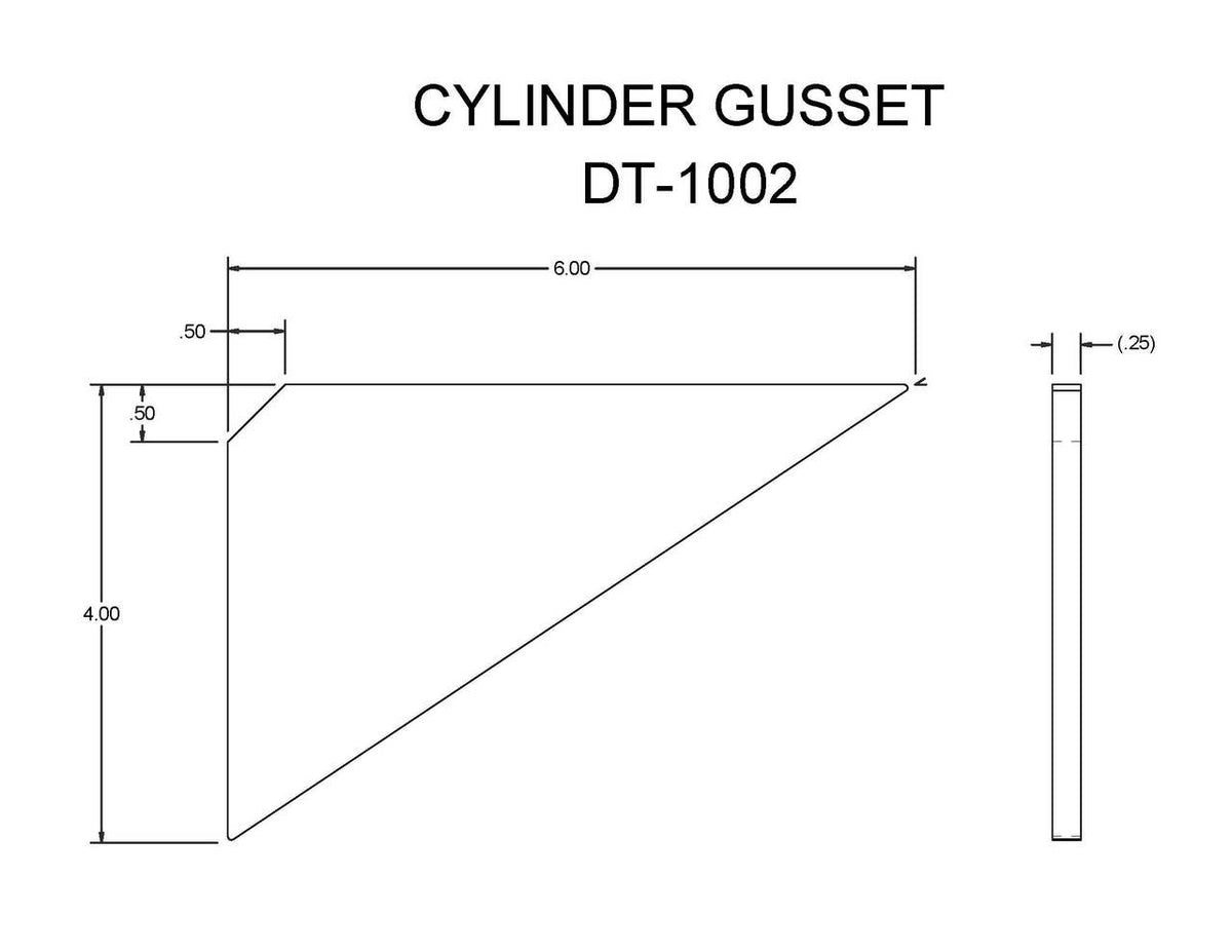 DT1002 (FT6 DT) CYLINDER GUSSET — Felling Trailers Parts Store