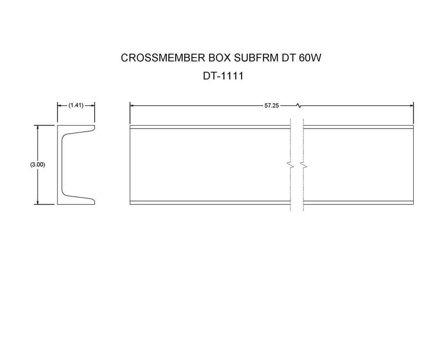 DT-1111  (FT-6 DT)  CROSSMEMBER BOX SUBFRM DT 60W