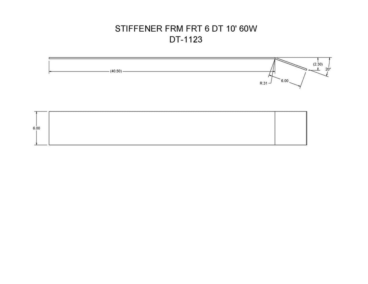 DT1123 (FT6 DT) STIFFENER FRM FRT 6 DT 10' 60W — Felling Trailers