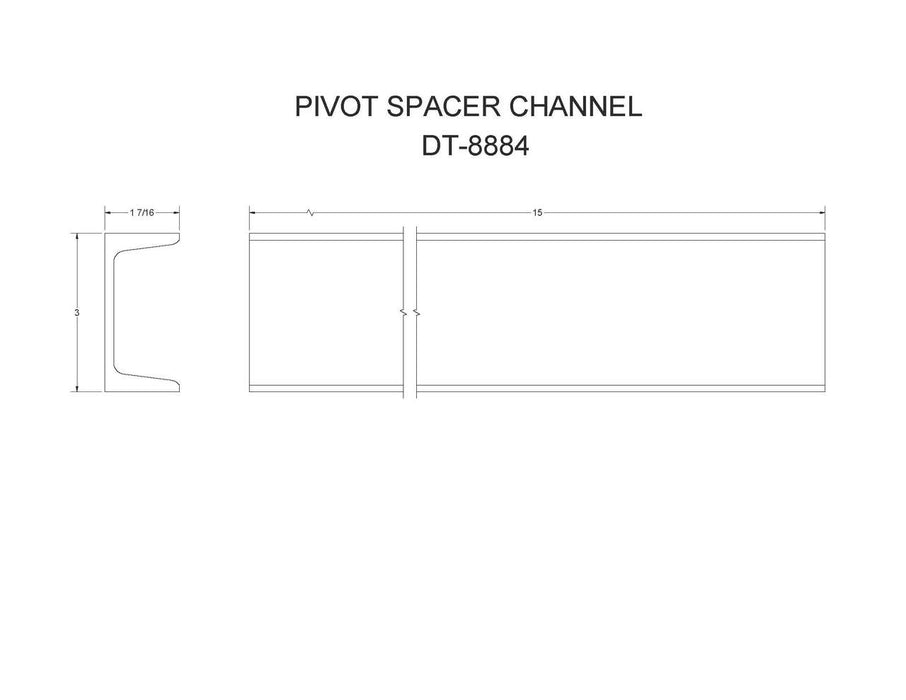 DT-8884  (FT-6 DT)  PIVOT SPACER  CHANNEL