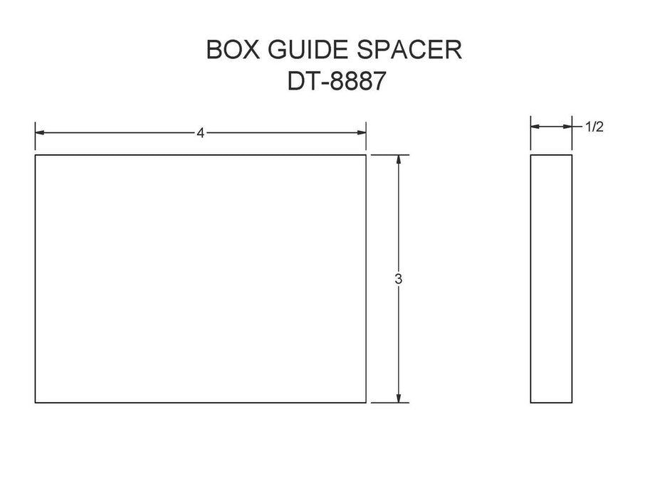 DT-8887  (FT-6 DT)  BOX GUIDE SPACER