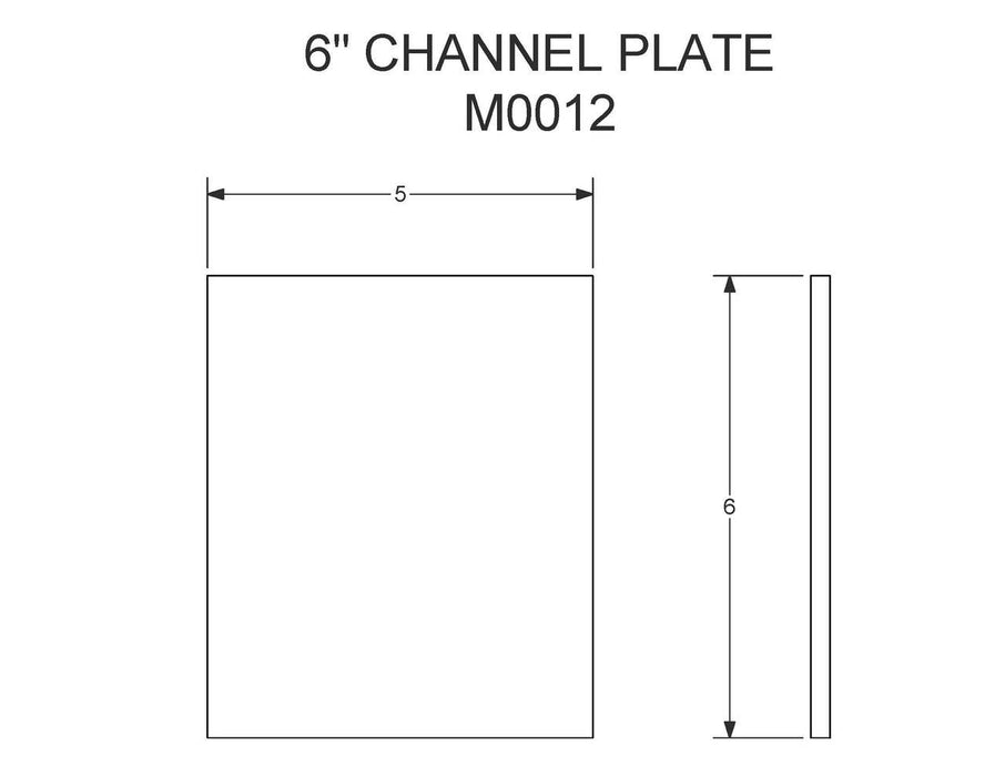 M0012  (FT-6 DT)  6" CHANNEL PLATE