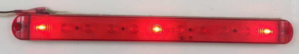 UltraThin ID Light Bar for Trailers over 80" Wide - Submersible - 3 Diodes - Red Lens (#MCL-70RB)
