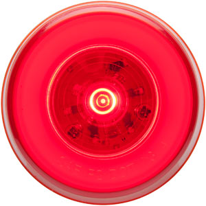 GloLight LED Trailer Clearance or Side Marker Light - Submersible - 9 Diodes - Round - Red Lens (#MCL157RB)