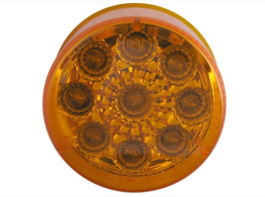 Miro-Flex LED Clearance or Side Marker Light w/ Reflector - Submersible - 9 Diodes - Amber Lens (#MCL-50AB)