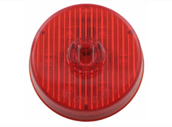 Optronics LED Clearance and Side Marker Trailer Light - Submersible - 7 Diodes - Round - Red Lens (#MCL-58RB)