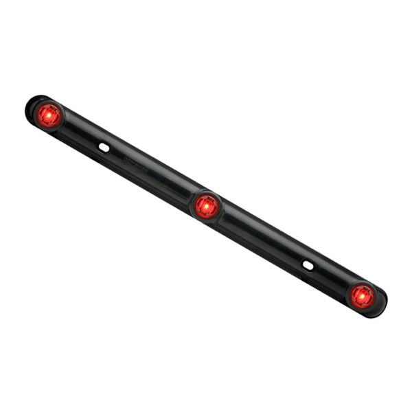 Identification Light Bar for Trailers over 80" Wide - Submersible - 3 Diodes - Red Lens (#MCL922RB)